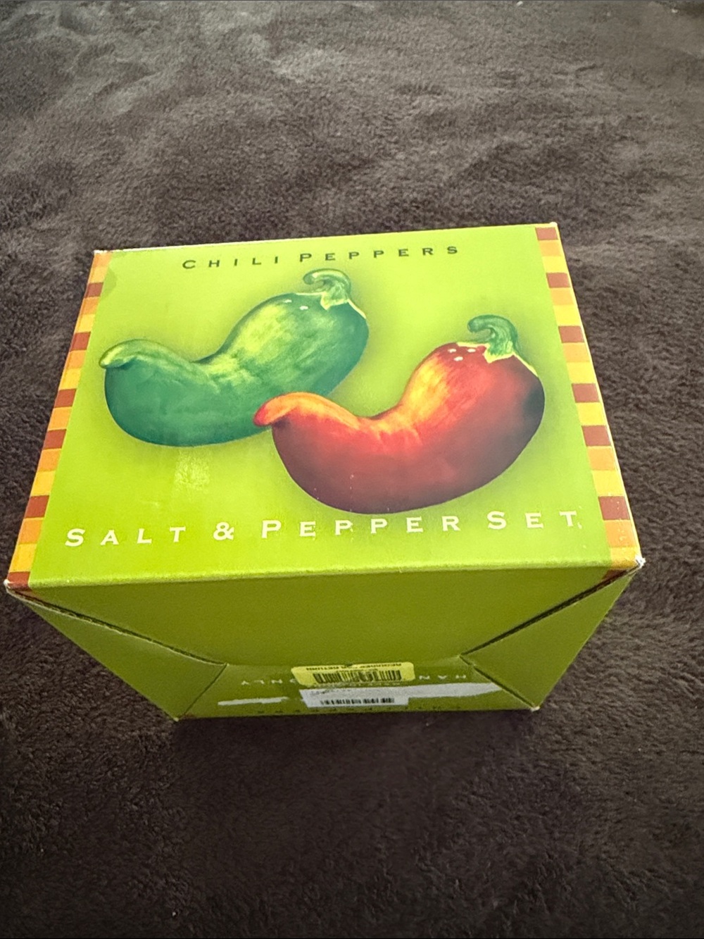 Certified International Chili Pepper Salt & Pepper Shakers NIB